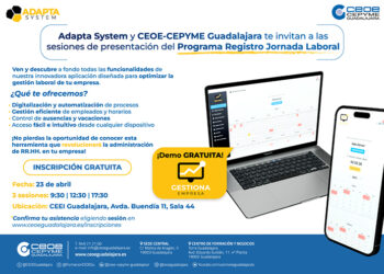 CEOE-Cepyme Guadalajara y Adapta System organizan unas jornadas informativas para presentar el programa de registro de la jornada laboral