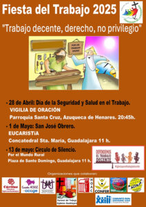 Cáritas Diocesana Sigüenza-Guadalajara se une a la exigencia de dignidad y futuro laboral para las personas jóvenes