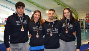 Cuatro medallas para la UCLM en el Campeonato de España Universitario de natación