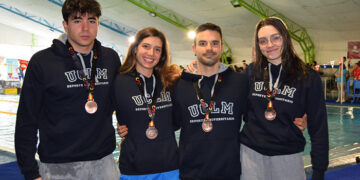 Cuatro medallas para la UCLM en el Campeonato de España Universitario de natación
