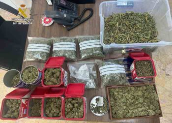 Dieron la alarma por el fuerte hedor de una vivienda en Brihuega y encontraron 1,8 kilos de marihuana