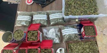 Dieron la alarma por el fuerte hedor de una vivienda en Brihuega y encontraron 1,8 kilos de marihuana