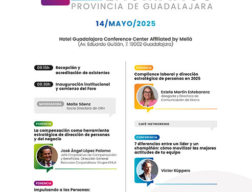 El foro de Recursos Humanos de Guadalajara celebra su 19ª edición el próximo 14 de mayo