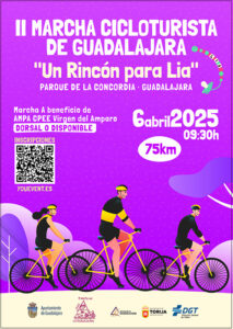 Este domingo se celebra la II Marcha Clicloturista de Guadalajara “Un Rincón para Lia con 80 kilómetros de recorrido