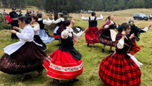 La Junta celebra en Peralejos de las Truchas la tradición de la corta de troncos previa a la Fiesta Ganchera del Alto Tajo