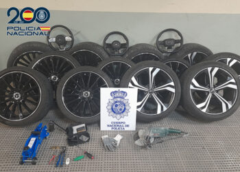 La Policía Nacional detiene en Guadalajara al autor de varios robos de neumáticos y volantes de vehículos de alta gama