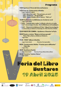 La quinta edición de la Feria del Libro de Bustares se celebrará el sábado 19 de abril 