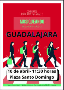 Los centros educativos de Guadalajara celebran Musiqueando 2025 con una gran cita musical en la Plaza de Santo Domingo