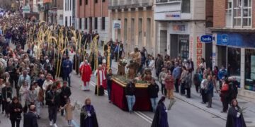 La procesión del Domingo de Ramos marca el inicio de los actos religiosos de la Semana Santa en Guadalajara