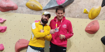 Segundo puesto para el escalador ciego y con TEA del Club Deportivo amiab Sergio Aznárez Rosado en la Copa de España de Paraescalada en categoría B1