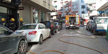 Susto por un incendio en la calle Dalmacio García Izcara de Cuenca