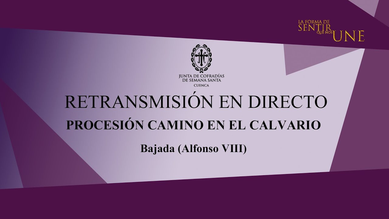 La procesión «En el Calvario» inicia la bajada, trayecto corto, a las iglesias de procedencia