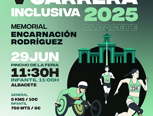 Abiertas las inscripciones para la V Carrera inclusiva de amiab Albacete ‘Memorial Encarnación Rodríguez’, que será el 29 de junio 1 Abiertas las inscripciones para la V Carrera inclusiva de amiab Albacete ‘Memorial Encarnación Rodríguez’, que será el 29 de junio