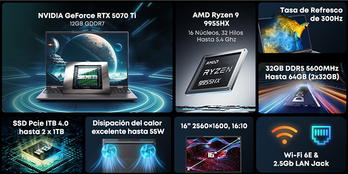 CHUWI apunta muy alto y estudia traer a Europa un portátil gaming con un AMD Ryzen 9 9955HX: el GameBook 5 CHUWI apunta muy alto y estudia traer a Europa un portátil gaming con un AMD Ryzen 9 9955HX el GameBook