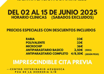 Del 2 al 15 de junio, nueva campaña de vacunación e identificación de animales en Azuqueca