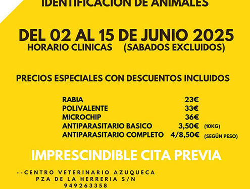 Del 2 al 15 de junio, nueva campaña de vacunación e identificación de animales en Azuqueca 1 Del 2 al 15 de junio, nueva campaña de vacunación e identificación de animales en Azuqueca