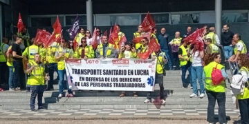 El transporte sanitario de CLM protagoniza una segunda jornada de paro con un 100% de seguimiento
