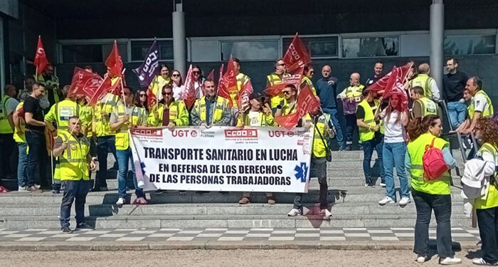 El transporte sanitario de CLM protagoniza una segunda jornada de paro con un 100% de seguimiento