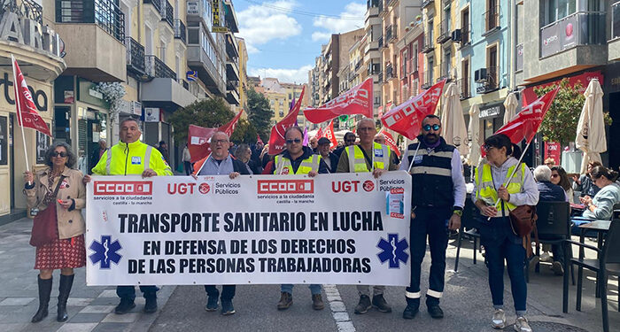 El transporte sanitario intensifica sus movilizaciones en la provincia de Cuenca
