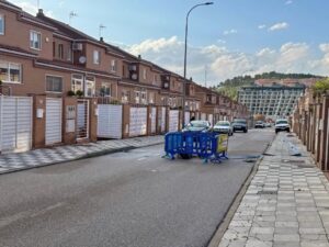 Las intensas lluvias rompen un tramo del colector de la calle Ataulfo Argenta de Cuenca 