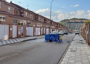Las intensas lluvias rompen un tramo del colector de la calle Ataulfo Argenta de Cuenca