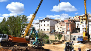 Las obras del nuevo puente de Landete avanzan según los plazos previstos