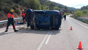 Trasladada al Hospital Virgen de la Luz una persona tras sufrir un accidente en la CM-2019 en Villarejo de la Peñuela