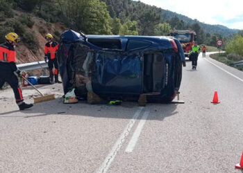 Trasladada al Hospital Virgen de la Luz una persona tras sufrir un accidente en la CM-2019 en Villarejo de la Peñuela