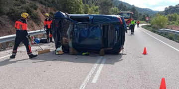 Trasladada al Hospital Virgen de la Luz una persona tras sufrir un accidente en la CM-2019 en Villarejo de la Peñuela