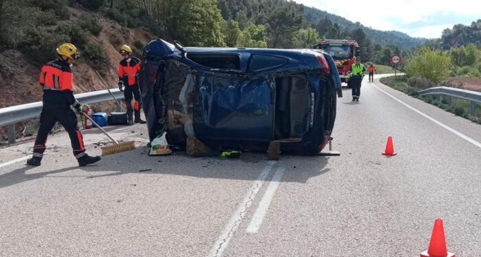 Trasladada al Hospital Virgen de la Luz una persona tras sufrir un accidente en la CM-2019 en Villarejo de la Peñuela