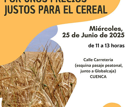 ASAJA Cuenca y UPA convocan una mesa informativa y recogida de firmas para exigir precios justos para el cereal 1 ASAJA Cuenca y UPA convocan una mesa informativa y recogida de firmas para exigir precios justos para el cereal