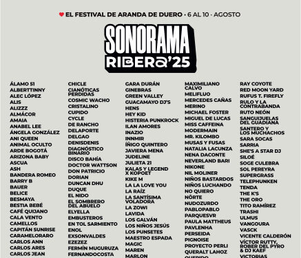 La 28ª edición de Sonorama Ribera calienta motores 1 La 28ª edición de Sonorama Ribera calienta motores