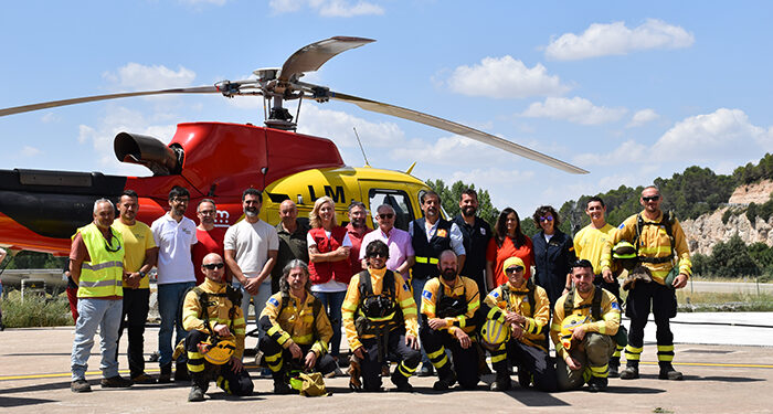 La base helitransportada de Albendea ya tiene disponibles dos helicópteros B3 para la extinción de incendios