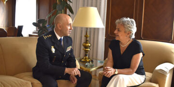 La subdelegada del Gobierno recibe a Francisco Sánchez, nuevo jefe de la Comisaría Provincial de la Policía Nacional en Cuenca