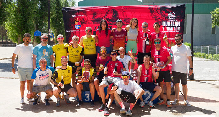 Noelia Sepúlveda, Juandi Haro y José Enrique Aroca saborean la victoria en el noveno Duatlón del Queso en Aceite de Villaescusa de Haro