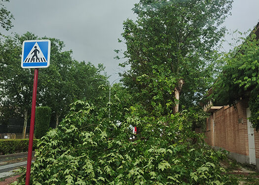 Una violenta tormenta de granizo paraliza Guadalajara con un desplome térmico de 14 grados