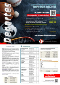 Ya se puede renovar plaza en las actividades de la temporada deportiva 20252026 en Azuqueca