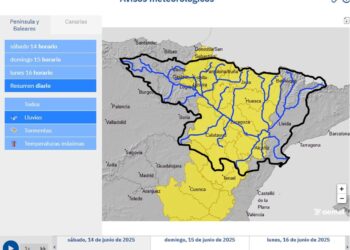 La AEMET advierte de lluvias intensas en la zona norte de Guadalajara