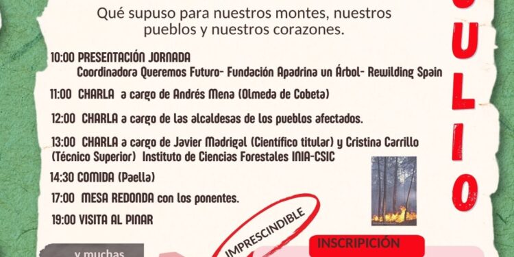 Queremos Futuro organiza una jornada divulgativa cuando se cumplen 20 años del incendio de La Riba 1 20 anos incendio cartel