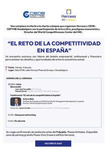 Arturo Bris protagonista de la charla-coloquio organizada por Hercesa y CEOE-Cepyme Guadalajara 2 Arturo Bris protagonista de la charla-coloquio organizada por Hercesa y CEOE-Cepyme Guadalajara