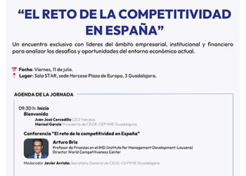 Arturo Bris protagonista de la charla-coloquio organizada por Hercesa y CEOE-Cepyme Guadalajara