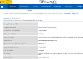 El Ayuntamiento de Brihuega contará con un nuevo vehículo para transporte de los vecinos y vecinas de sus pedanías