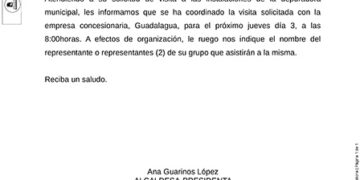 El Ayuntamiento de Guadalajara demuestra que la visita a la depuradora fue atendida y que el PSOE ni acudió, ni excusó su no asistencia