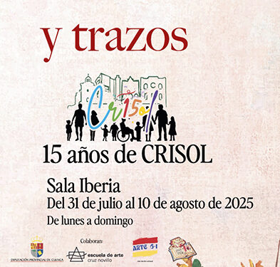 El CADIG Crisol celebra de 15º aniversario con una exposición colectiva en la Sala Iberia 1 Este jueves 31 de julio a las 19:00 horas se inaugura en la Sala Iberia de Cuenca la exposición “Entre versos y trazos, 15 años de Crisol”, una muestra colectiva que conmemora el decimoquinto aniversario del CADIG Crisol, centro público dependiente de la Consejería de Bienestar Social del Gobierno de Castilla-La Mancha que se dedica a la atención y cuidado de personas con discapacidad intelectual gravemente afectadas y sus familias. La exposición, reúne un total de 56 obras entre acuarelas, óleos, poemas, cómics y videojuegos, inspiradas en los gustos, intereses y recuerdos de los usuarios del centro, de manera que constituyen un retrato de las personas que viven en el CADIG Crisol. Este trabajo es el resultado de la colaboración de numerosos artistas locales que han prestado su talento y sensibilidad a esta causa y han trabajado junto a los usuarios del centro, como Fernando Pellissa, Nico, Doro, Frodo, Luismi Arauz, Miguel Martínez, Carmen Ayllón, Pepe, Sabedile, Mar Ortega, Laura Muelas, Alberto Evangelio, David Fraile, Carmen Orellana, Carmen León del Rey, Miguel Romero, Bosco Lozano, Mariluz Abanades, Julio Orbis, Raquel Lopez Traynor, Elena Marín, Paloma Blasc, o Baonza, Eduardo Olalla, Carlos Solano Oropesa, Mayte P, Paco Ponce Victoria Sanz, Lorenzo Higueras, Tomas Bux y Eduardo Cañas, además del alumnado de la Escuela de Arte Cruz Novillo. La muestra, organizada con el apoyo del Gobierno regional que ha cedido este espacio emblemático para su celebración, supone un paso más en la apuesta institucional por visibilizar la realidad de las personas con discapacidad intelectual grave y su plena inclusión en la vida social y cultural. La inauguración de “Entre versos y trazos” será un acto abierto al público al que tanto la Junta de Comunidades como el CADIG Crisol desean invitar a toda la ciudadanía.
