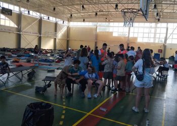 Evacuado un campamento de 80 niños en Sigüenza tras quedar inutilizadas las tiendas de campaña por una tormenta