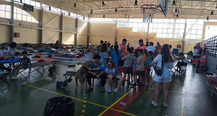 Evacuado un campamento de 80 niños en Sigüenza tras quedar inutilizadas las tiendas de campaña por una tormenta