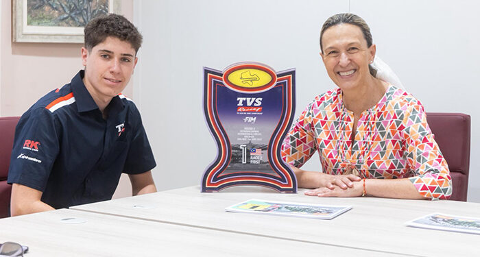 Guarinos recibe a Luis Miguel López, joven promesa del motociclismo alcarreño