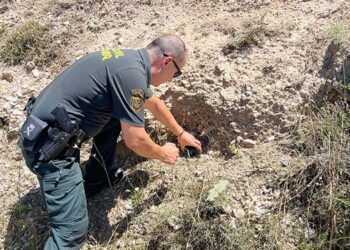 La Guardia Civil desactiva en Gajanejos una granada originaria de la Guerra Civil