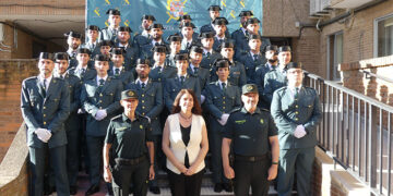 La subdelegada del Gobierno recibe a los 31 guardias civiles en prácticas que se incorporan a la Comandancia de Guadalajara