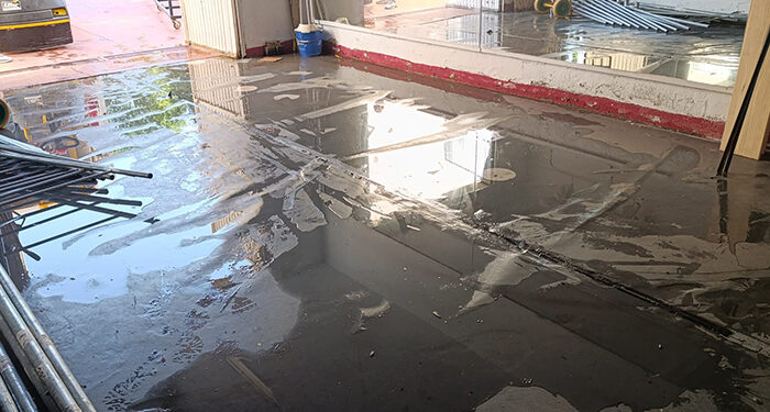 La tormenta del 4 de julio causó graves daños en el polideportivo San José, que debe someterse a reformas estructurales 1 La tormenta del 4 de julio causó graves daños en el polideportivo San José, que debe someterse a reformas estructurales